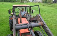 Picture of Farmer Dai Arch in his Tractor
